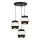 Luster na sajli NESS 3xE27/60W/230V pr. 45 cm crno/bela