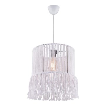 Luster na sajli NESS MACRAME 1xE27/40W/230V bela