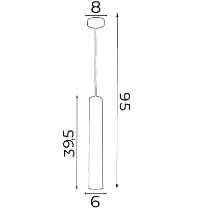 Luster na sajli NEST 1xGU10/8W/230V bela/sjajni krom