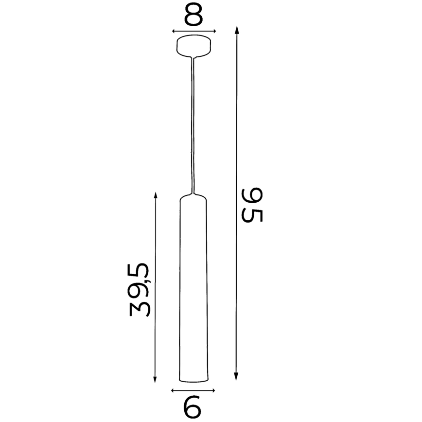 Luster na sajli NEST 1xGU10/8W/230V bela/sjajni krom