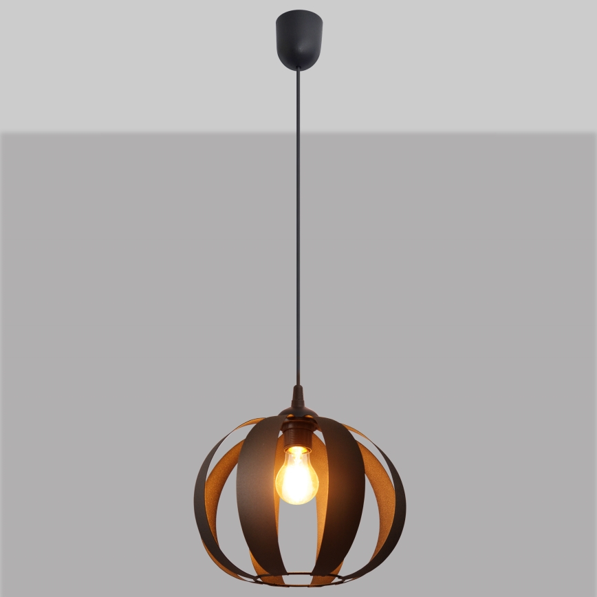 Luster na sajli NEWTON 1xE27/15W/230V crno