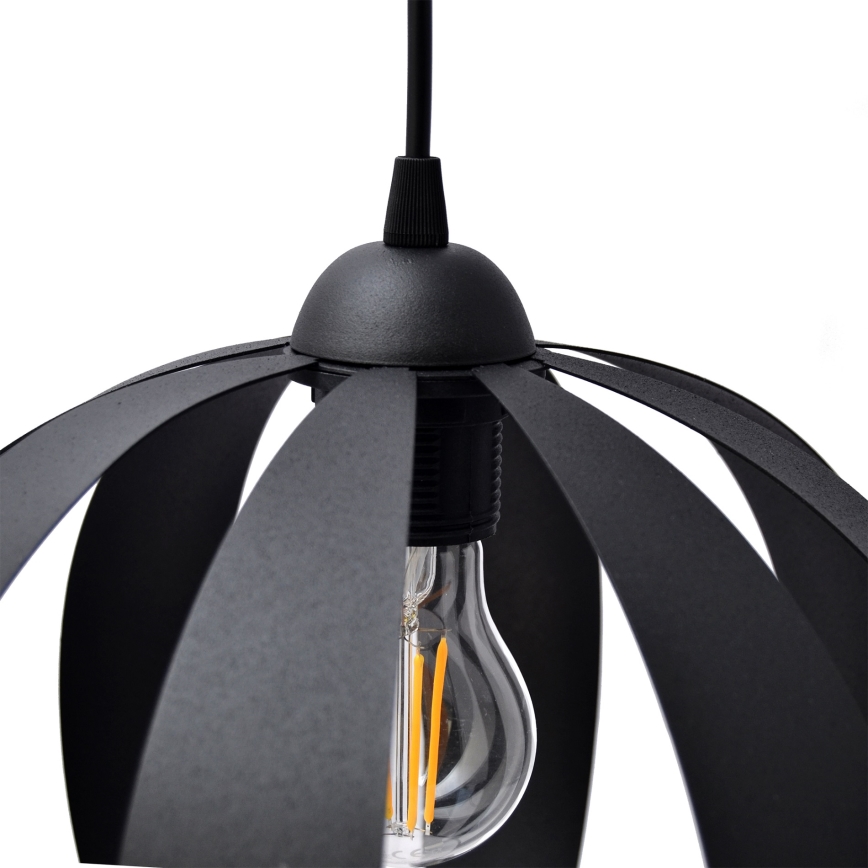 Luster na sajli NEWTON 1xE27/15W/230V crno