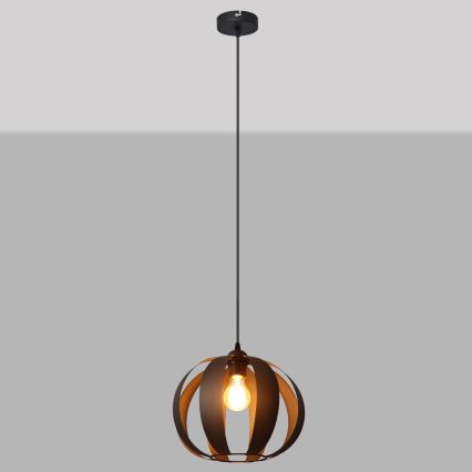Luster na sajli NEWTON 1xE27/15W/230V crno