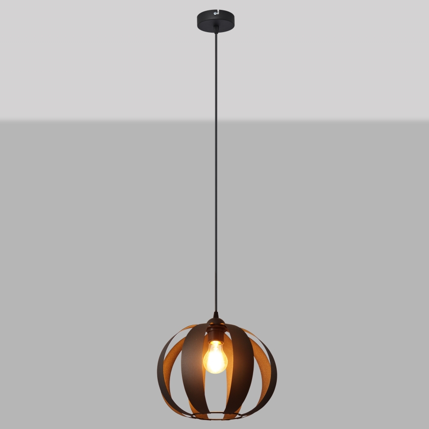 Luster na sajli NEWTON 1xE27/15W/230V crno