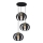 Luster na sajli NEWTON 3xE27/15W/230V crno