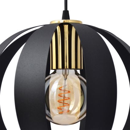 Luster na sajli NEWTON 3xE27/15W/230V crno