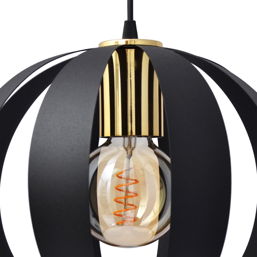 Luster na sajli NEWTON 3xE27/15W/230V crno