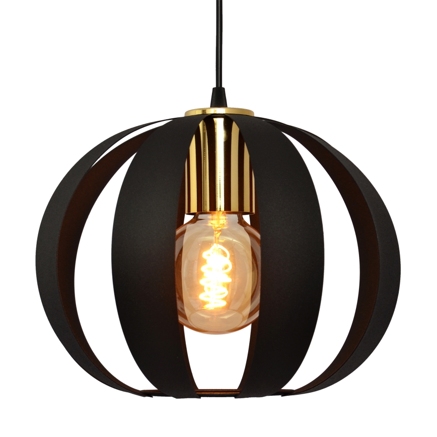 Luster na sajli NEWTON 3xE27/15W/230V crno/zlatna