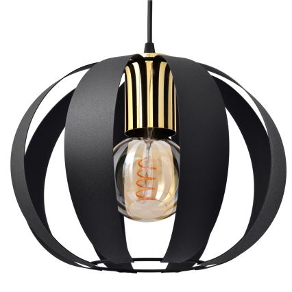 Luster na sajli NEWTON 3xE27/15W/230V crno/zlatna