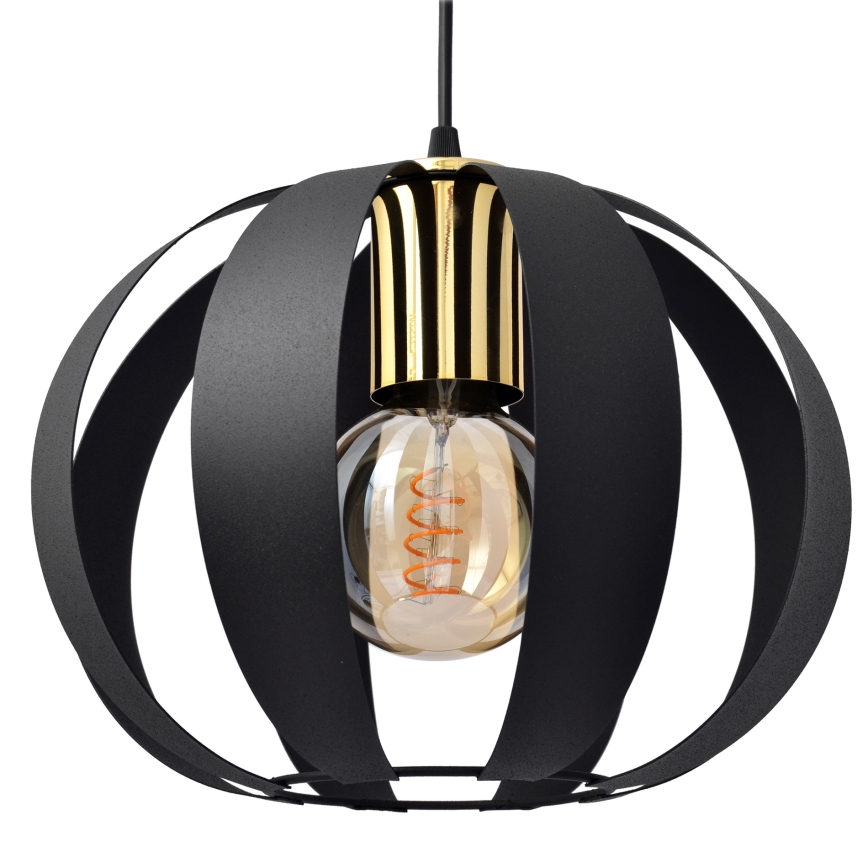 Luster na sajli NEWTON 3xE27/15W/230V crno/zlatna