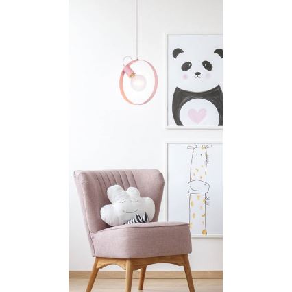Luster na sajli NEXO 1xE27/40W/230V roze