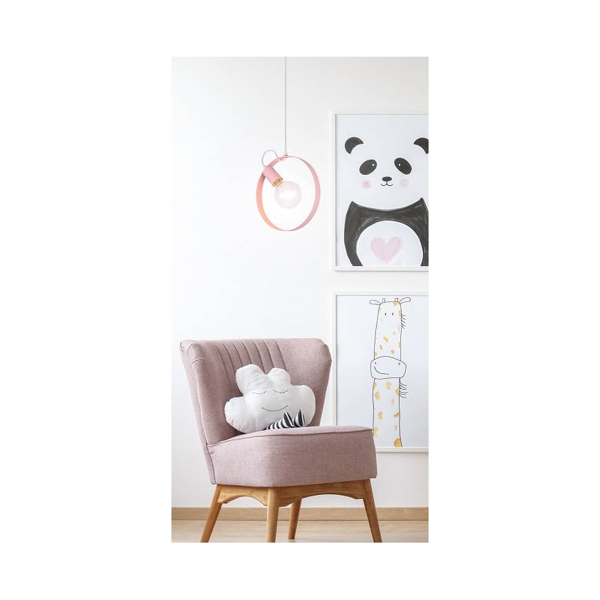 Luster na sajli NEXO 1xE27/40W/230V roze