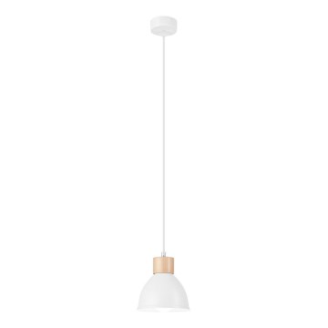 Luster na sajli NICO 1xE27/60W/230V bela/bukva