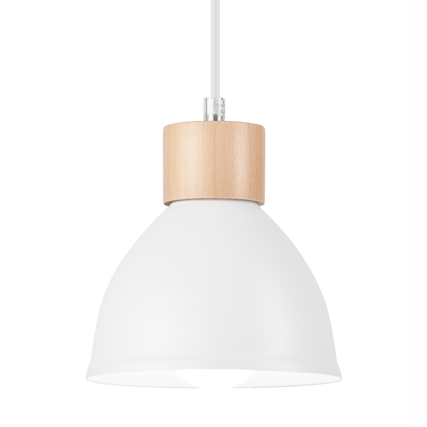 Luster na sajli NICO 3xE27/60W/230V bela/bukva