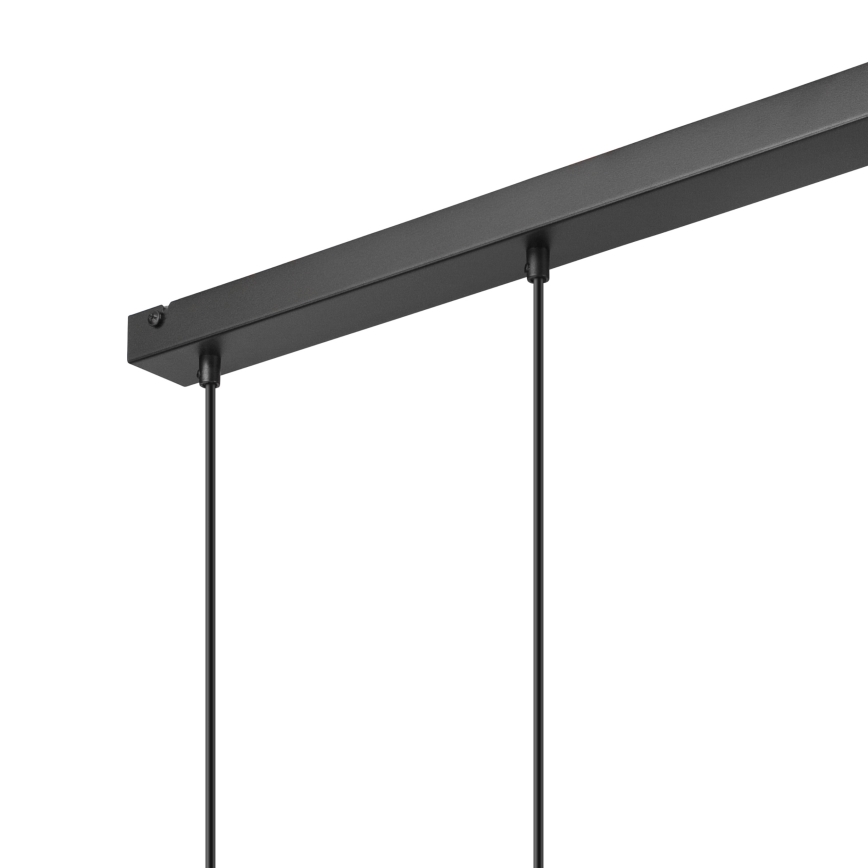 Luster na sajli NICO 3xE27/60W/230V crno/bukva