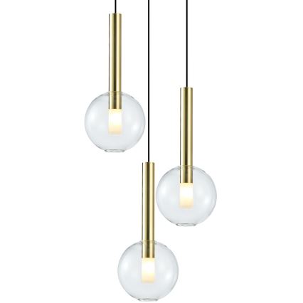Luster na sajli NIKO 3xG9/9W/230V zlatna