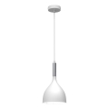 Luster na sajli NOAK 1xE27/15W/230V bela/sjajni krom