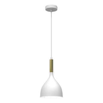 Luster na sajli NOAK 1xE27/15W/230V bela/zlatna