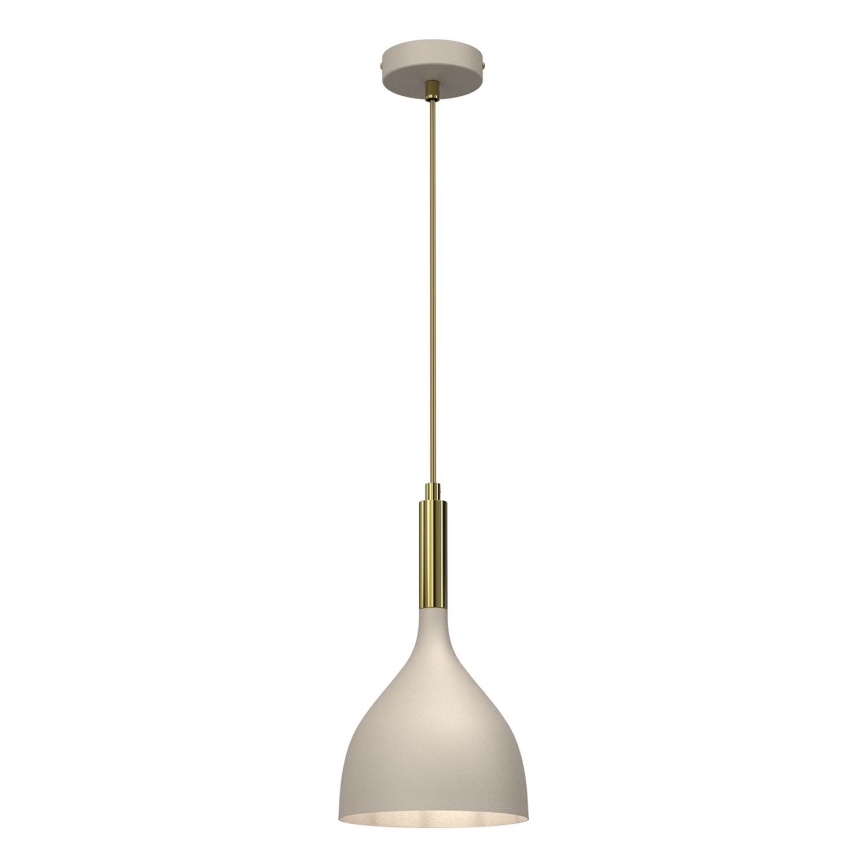 Luster na sajli NOAK 1xE27/15W/230V bež/zlatna