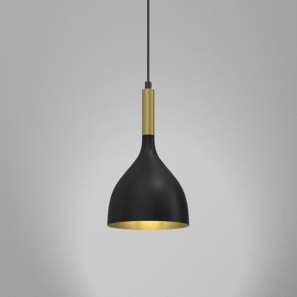 Luster na sajli NOAK 1xE27/15W/230V crno/zlatna