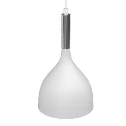 Luster na sajli NOAK 2xE27/15W/230V bela/sjajni krom