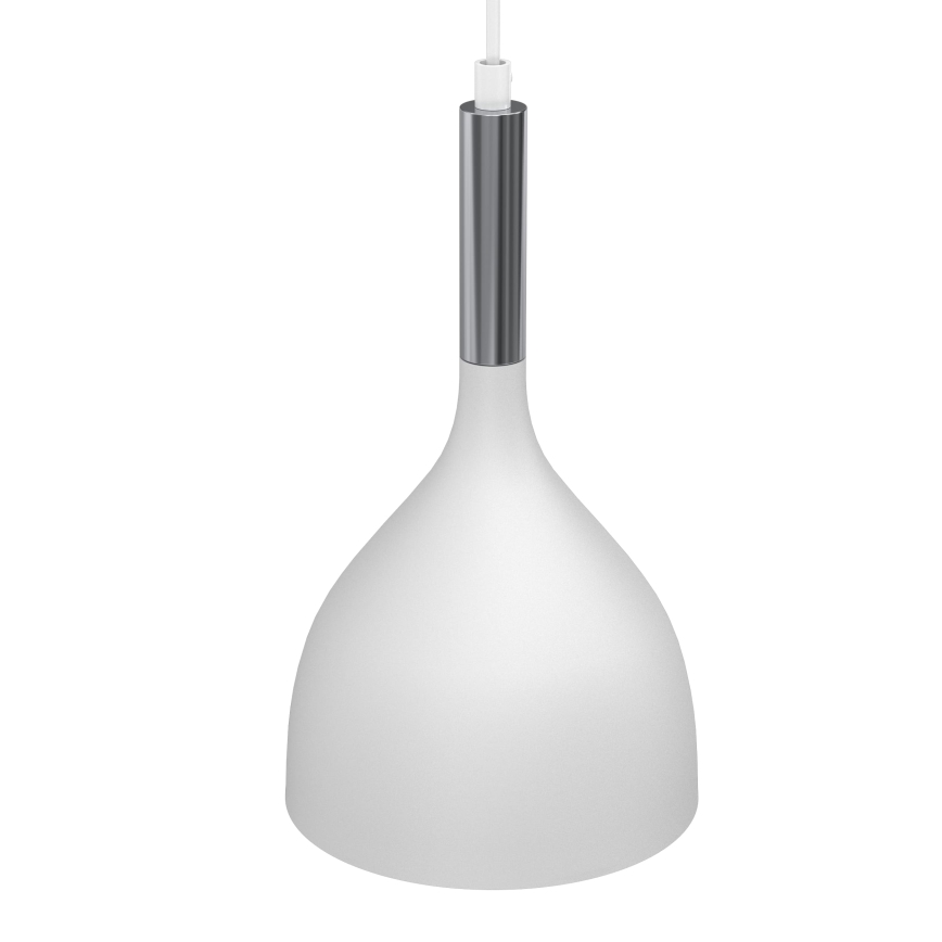 Luster na sajli NOAK 2xE27/15W/230V bela/sjajni krom