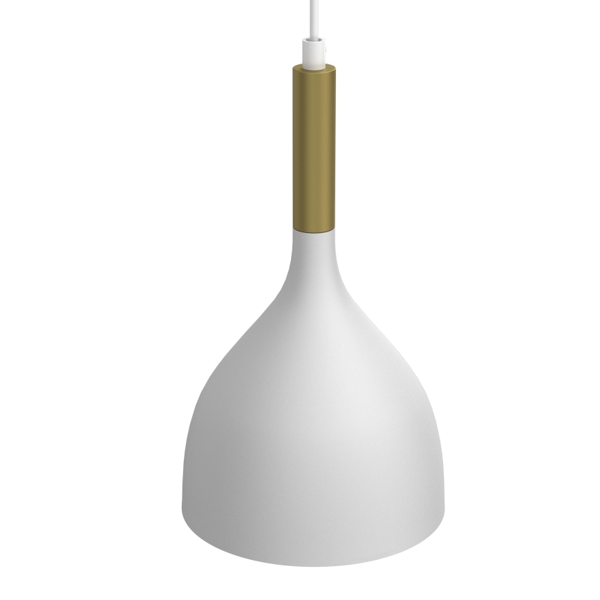 Luster na sajli NOAK 2xE27/15W/230V beli/zlatni