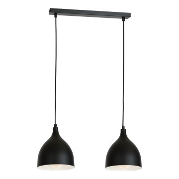 Luster na sajli NOAK 2xE27/15W/230V crno