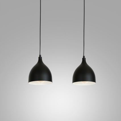Luster na sajli NOAK 2xE27/15W/230V crno