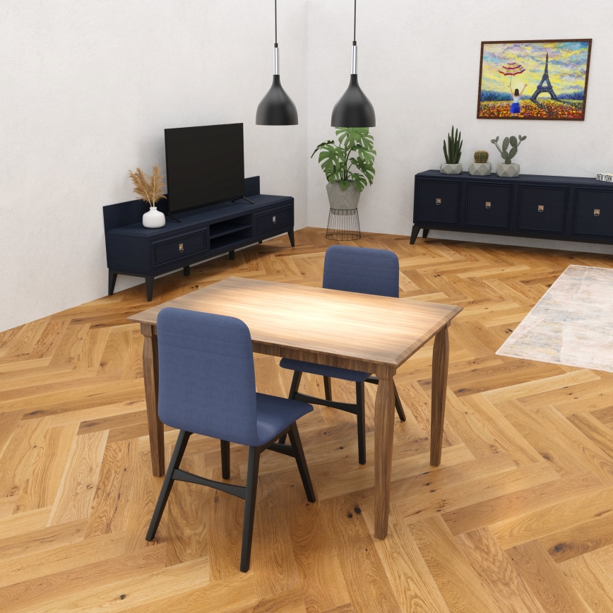 Luster na sajli NOAK 2xE27/15W/230V crno/sjajni krom