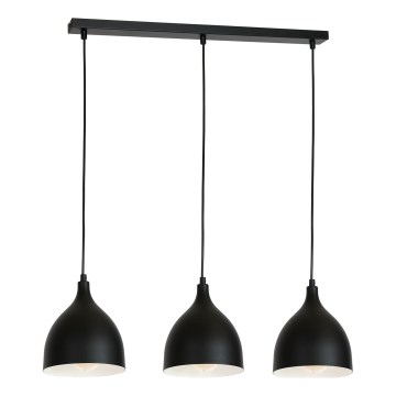 Luster na sajli NOAK 3xE27/15W/230V crno