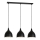 Luster na sajli NOAK 3xE27/15W/230V crno
