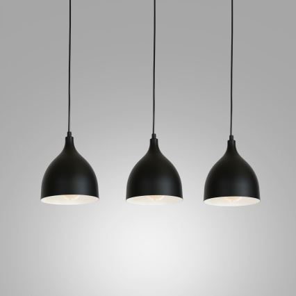 Luster na sajli NOAK 3xE27/15W/230V crno