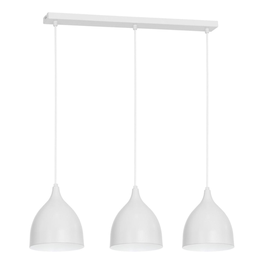Luster na sajli NOAK 3xE27/15W/230V sivo