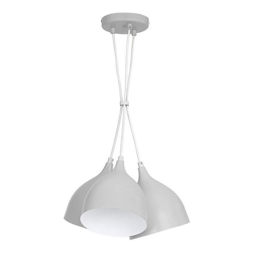 Luster na sajli NOAK 3xE27/15W/230V sivo
