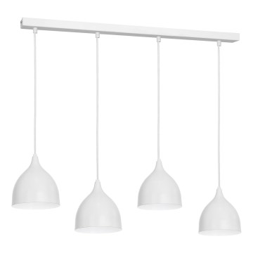 Luster na sajli NOAK 4xE27/15W/230V sivo