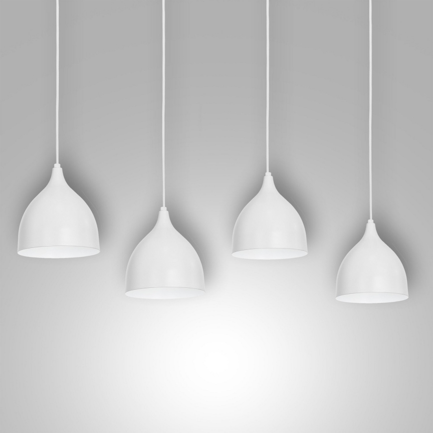Luster na sajli NOAK 4xE27/15W/230V sivo