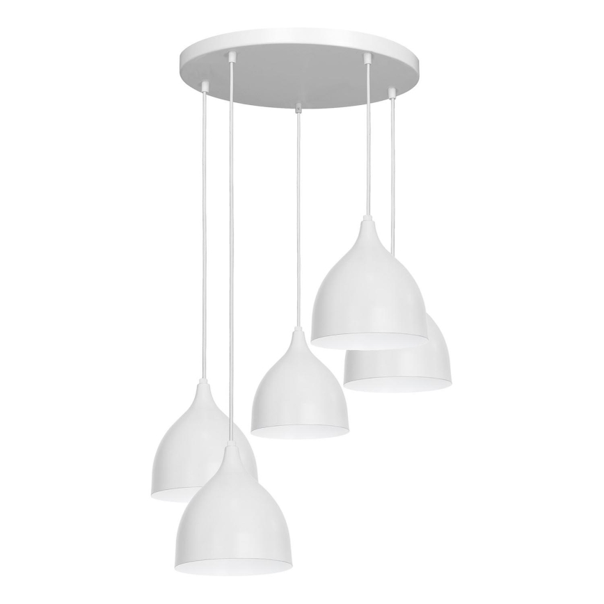Luster na sajli NOAK 5xE27/15W/230V sivo