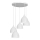 Luster na sajli NOAK 5xE27/15W/230V sivo