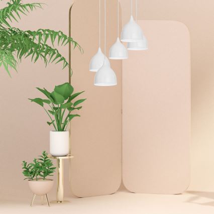 Luster na sajli NOAK 5xE27/15W/230V sivo