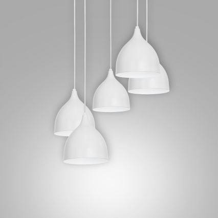 Luster na sajli NOAK 5xE27/15W/230V sivo