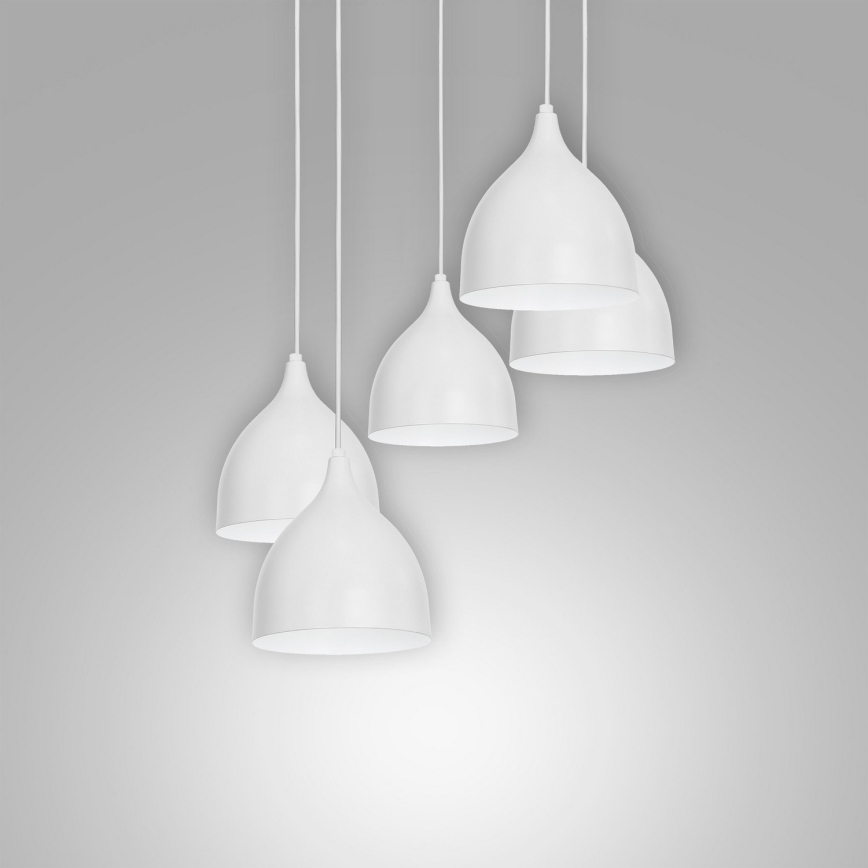 Luster na sajli NOAK 5xE27/15W/230V sivo