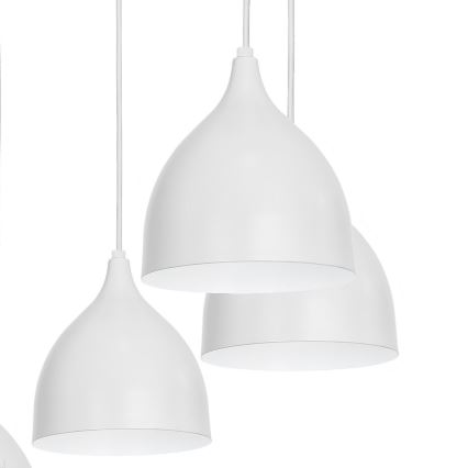 Luster na sajli NOAK 5xE27/15W/230V sivo
