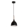 Luster na sajli NOAK WOOD 1xE27/15W/230V crno/bukva
