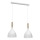 Luster na sajli NOAK WOOD 2xE27/15W/230V bela/bukva