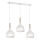 Luster na sajli NOAK WOOD 3xE27/15W/230V bela/bukva