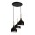 Luster na sajli NOAK WOOD 3xE27/15W/230V crno/bukva