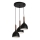 Luster na sajli NOAK WOOD 3xE27/15W/230V crno/bukva