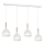 Luster na sajli NOAK WOOD 4xE27/15W/230V bela/bukva