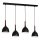 Luster na sajli NOAK WOOD 4xE27/15W/230V crno/bukva